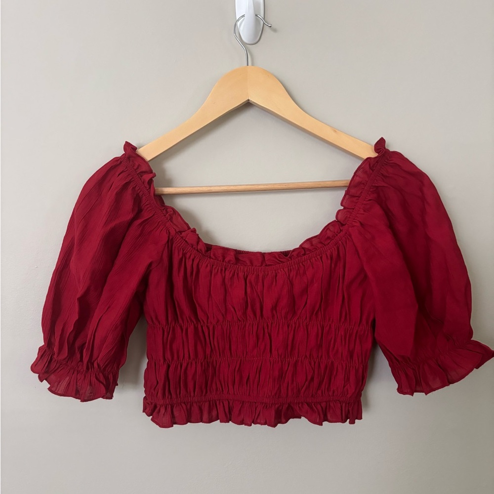 Elegant Red Women's Top